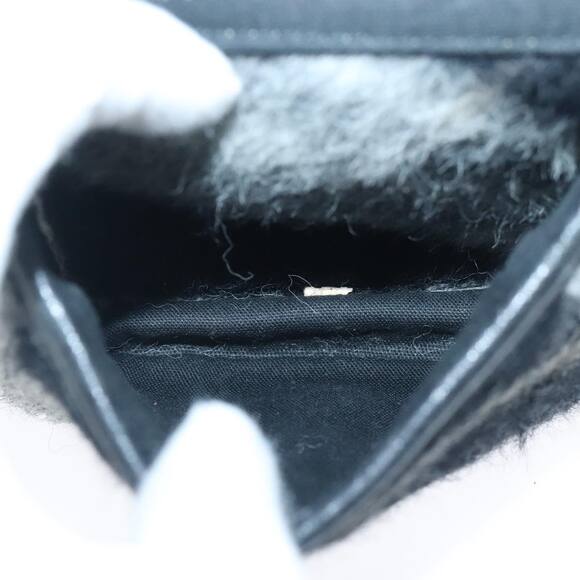 Burberry Nova Check Blue Label Shoulder Bag Wool Leather Black - Picture 12 of 16